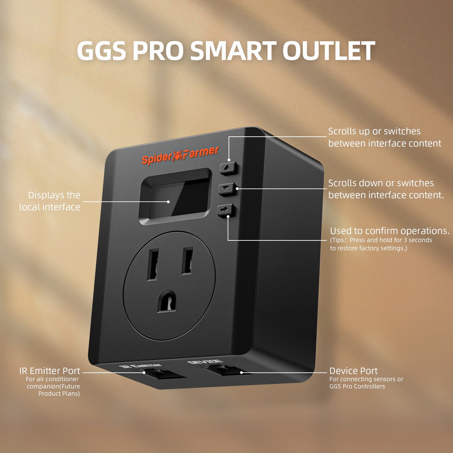 Spider Farmer S-Station Wi-Fi & Bluetooth Smart Plug Controller, 1875W 15A product image 6