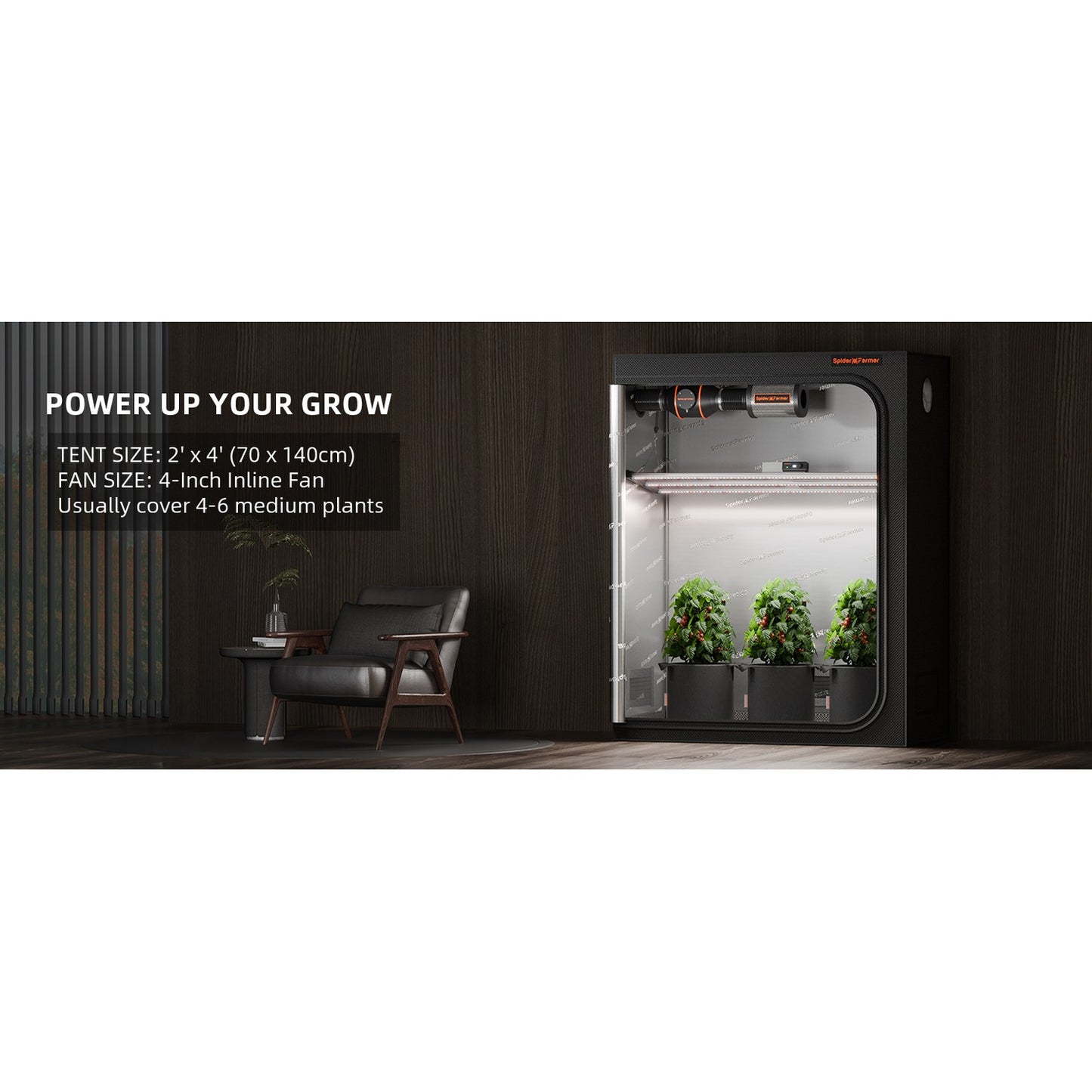 Spider Farmer SE4500 450W Dimmable Full Spectrum LED Grow Light product image 5