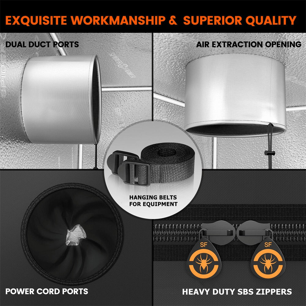 Spider Farmer SE5000 LED Grow Light + 4' x 4' Grow Tent + 6" Inline product image 13