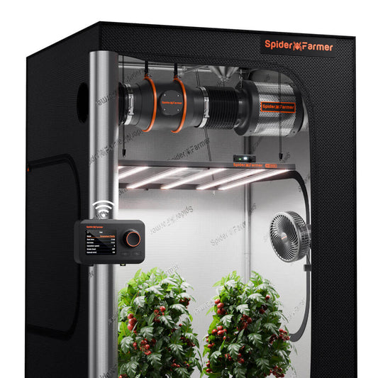 Spider Farmer SE5000 LED Grow Light + 4' x 4' Grow Tent + 6" Inline product image 1