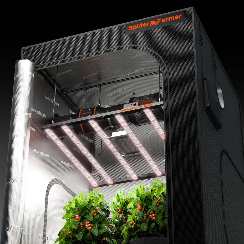 Spider Farmer SE5000 LED Grow Light + 4' x 4' Grow Tent + 6" Inline product image 21