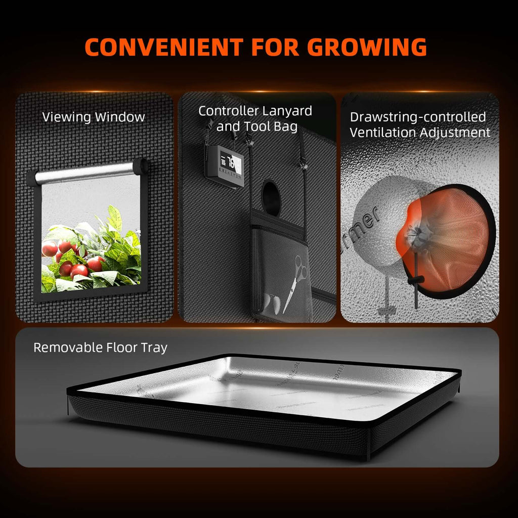 Spider Farmer SE7000 LED Grow Light + 5' x 5' Grow Tent + 6" Inline product image 20