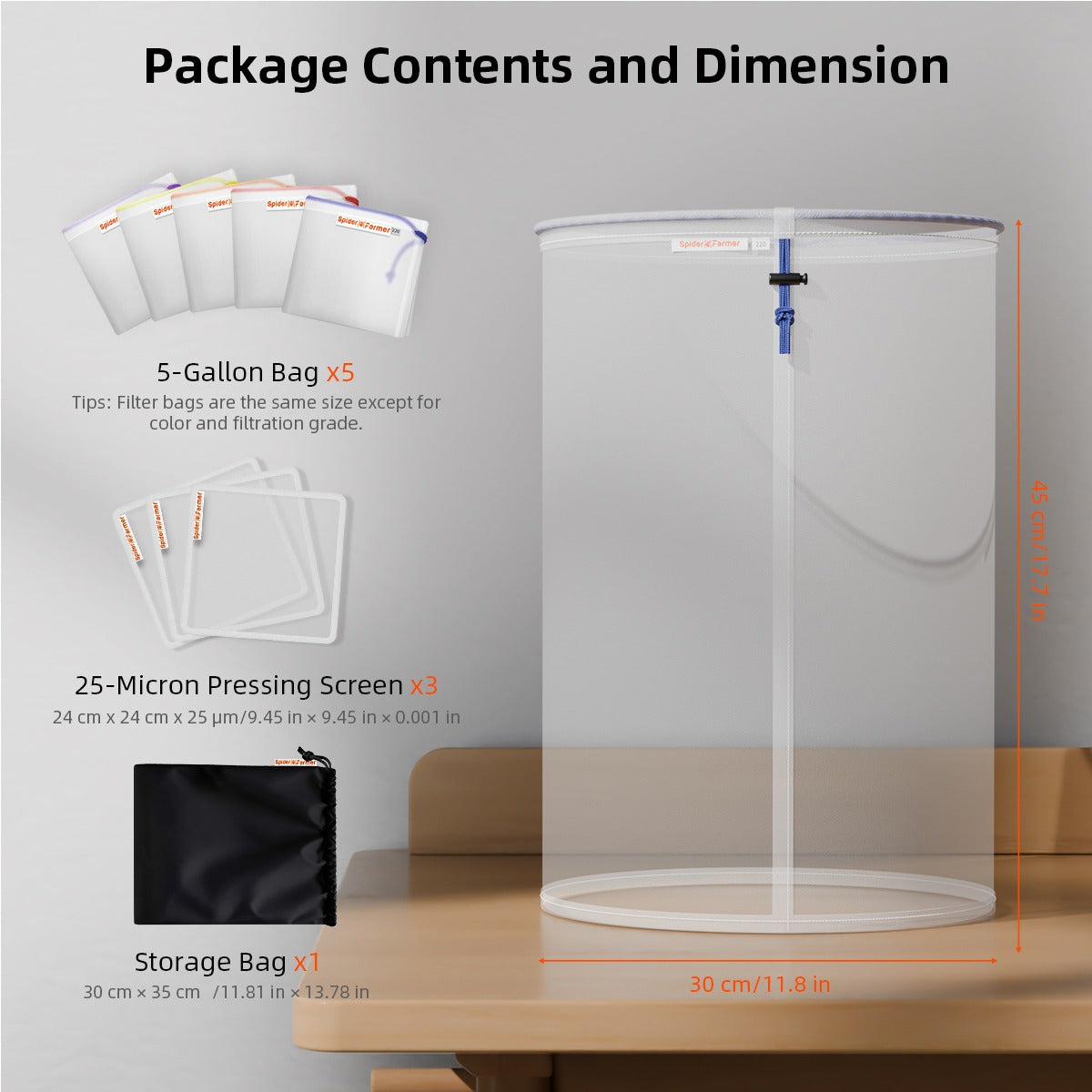 Spider Farmer SF Filterbag 5PCS Harvest & Extraction product image 8