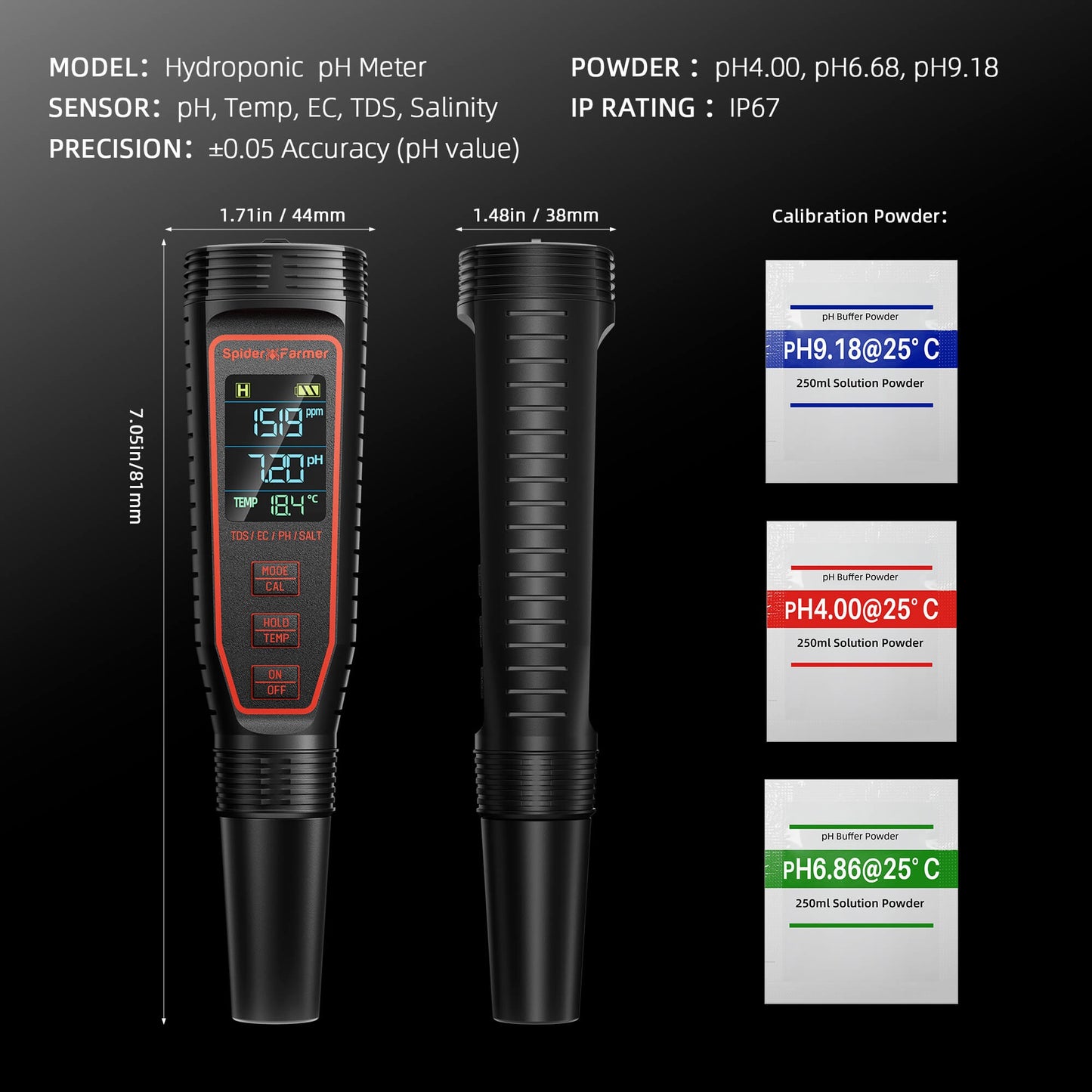 Spider Farmer SF PH Meter Planting & Watering product image 7