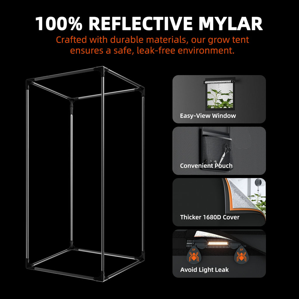 Spider Farmer SF2000 LED Grow Light + 2' x 4' Grow Tent + Inline Fan product image 2