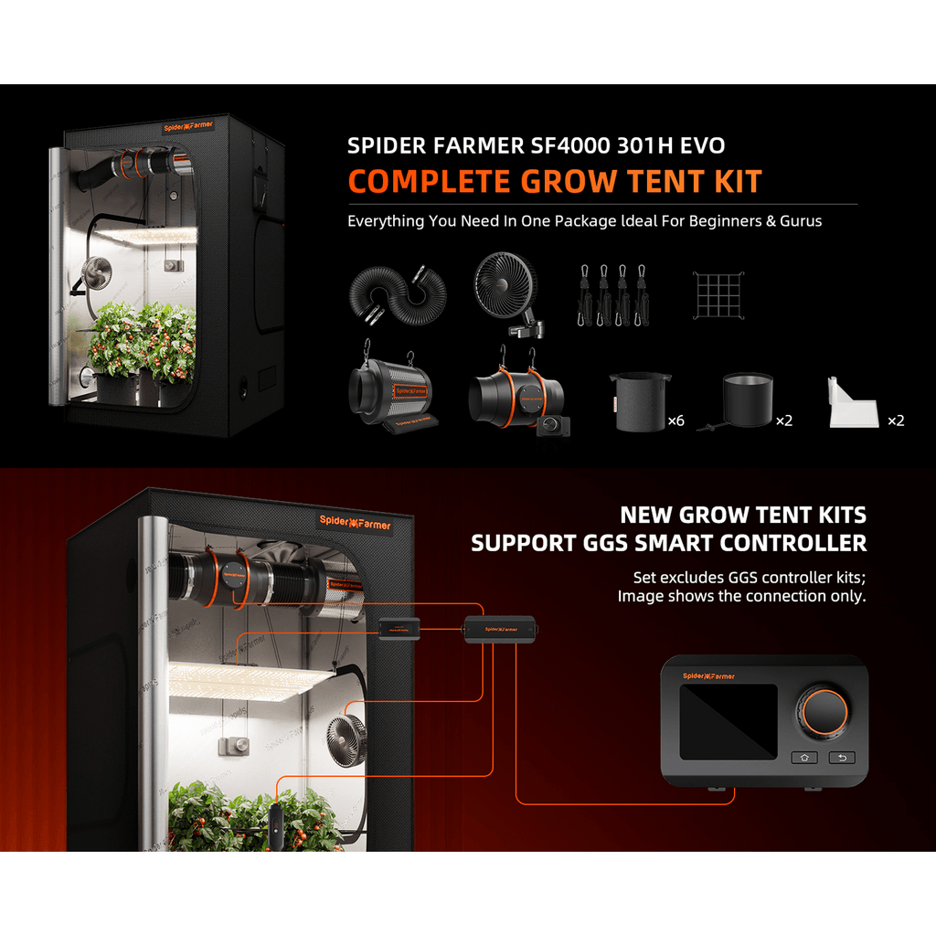 Spider Farmer SF4000 LED Grow Light + 4' x 4' Grow Tent + Inline Fan product image 19