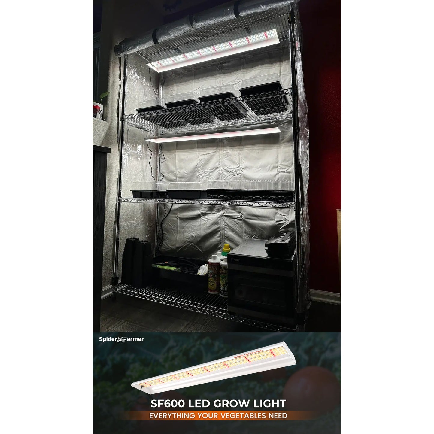 Spider Farmer SF600 74W LED Veg Grow Light product image 10
