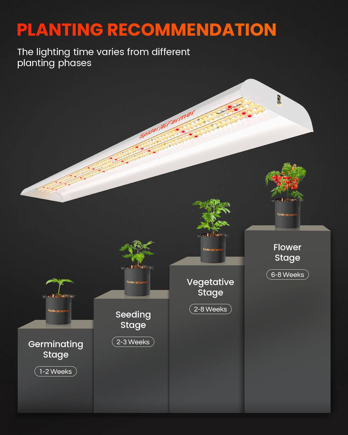 Spider Farmer SF600 74W LED Veg Grow Light product image 6