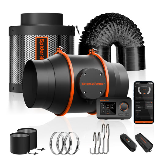 Spider Farmer Ventilation Kit 6" Inline Duct Fan & Carbon Filter Combo product image 1