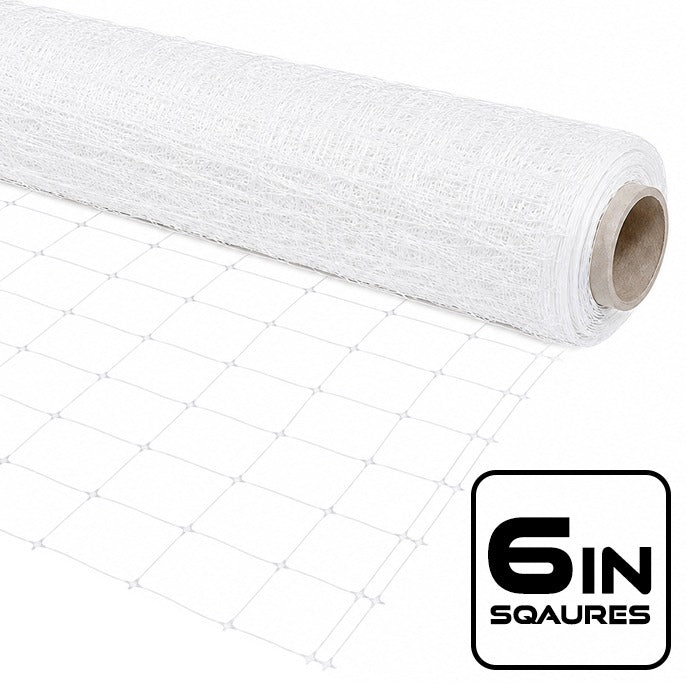 VineLine 5' x 100' (WHITE) VineLine Plastic Garden Netting Roll product image 1