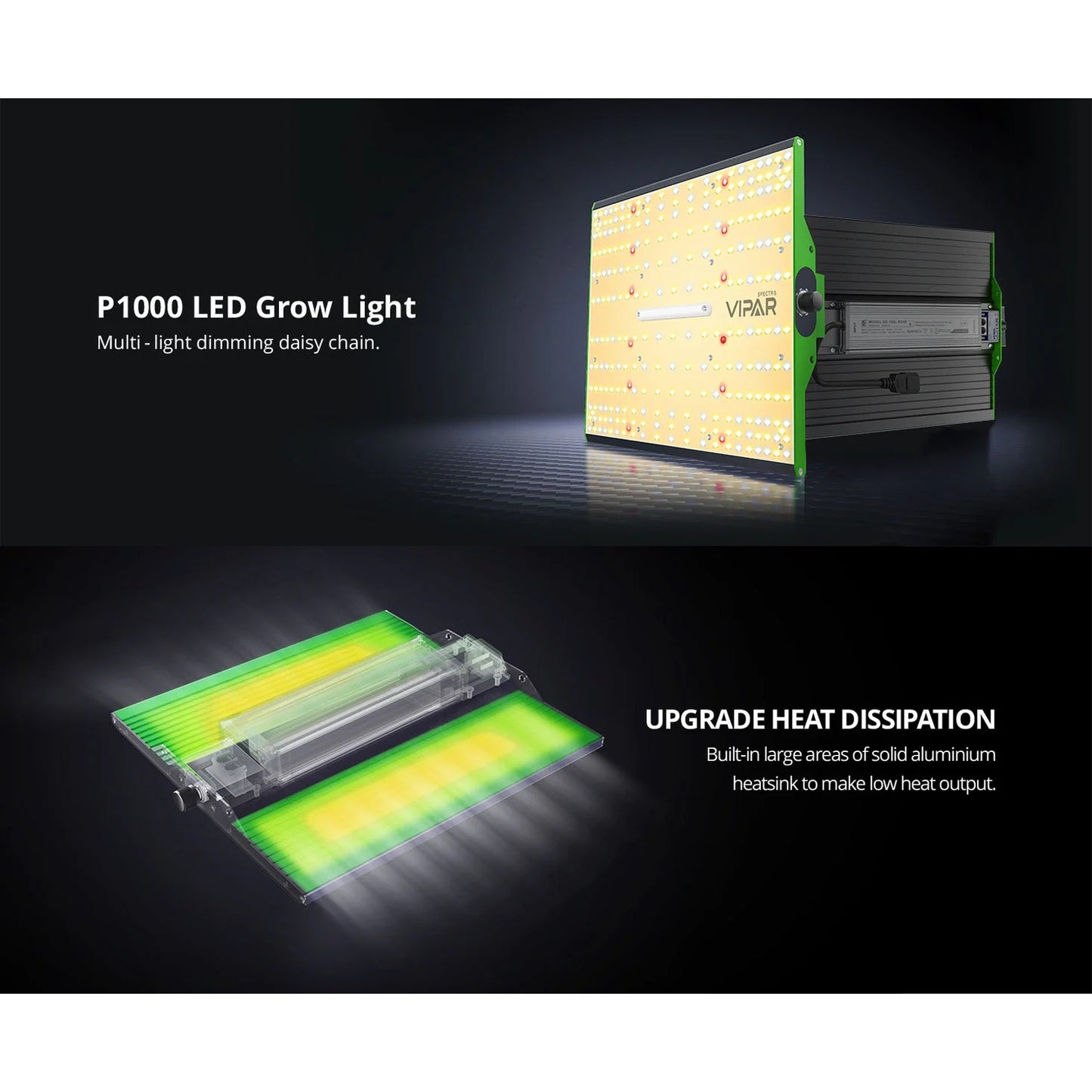ViparSpectra P1000 100W Infrared Full Spectrum LED Grow Light product image 11