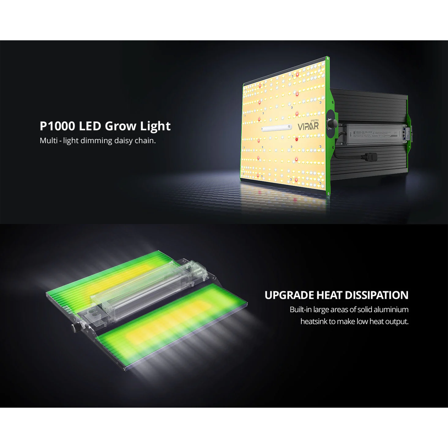 ViparSpectra P1000 100W Infrared Full Spectrum LED Grow Light product image 8