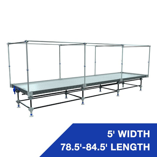 Wachsen Professional 5' Rolling Bench 78.5'-84.5' Length w/ Trellis product image 1
