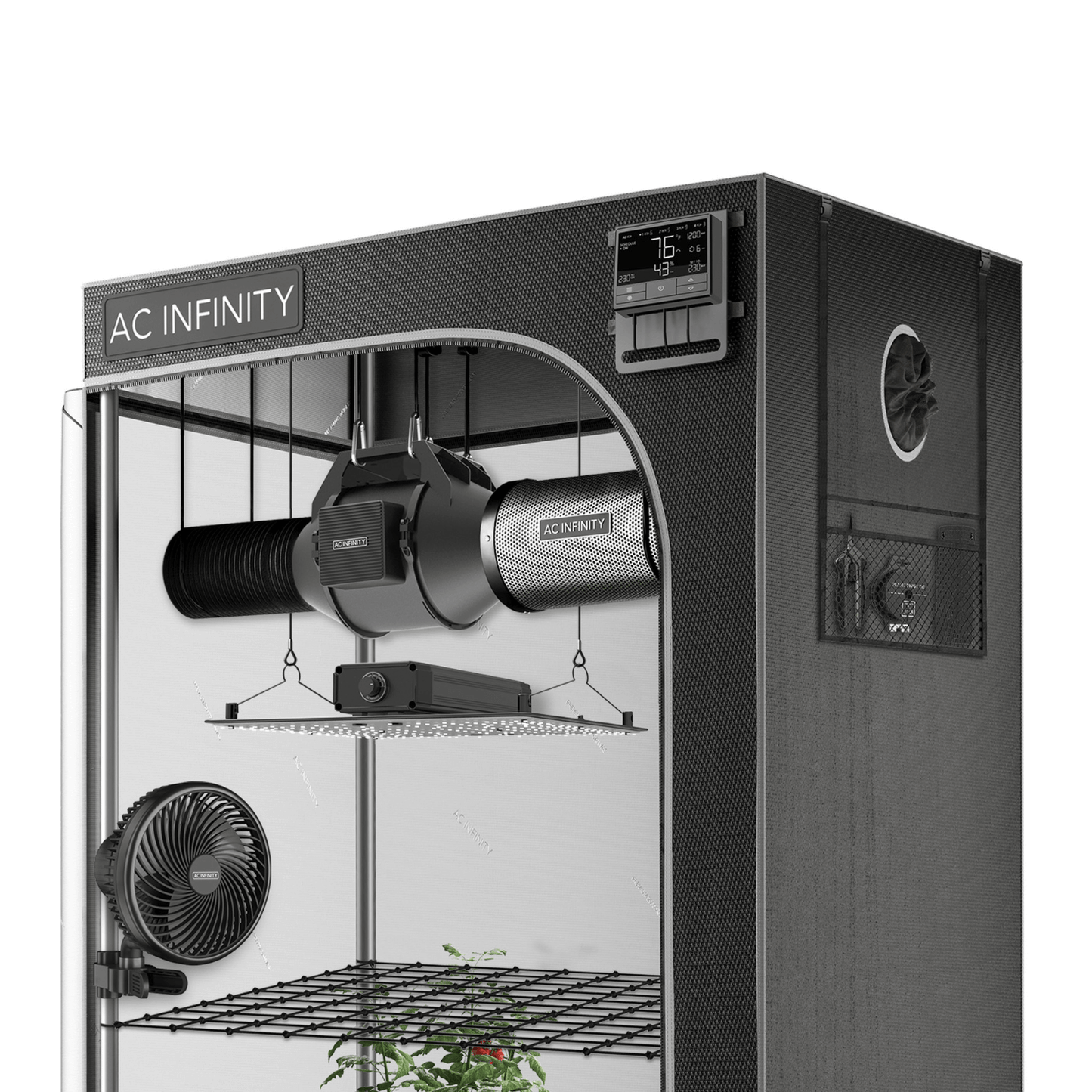 AC Infinity Advance Grow Tent System 2x2 Compact Kit, Integrated Smart Controls, and Full Spectrum LED Grow Light AC-PKA22 Kits 819137022829