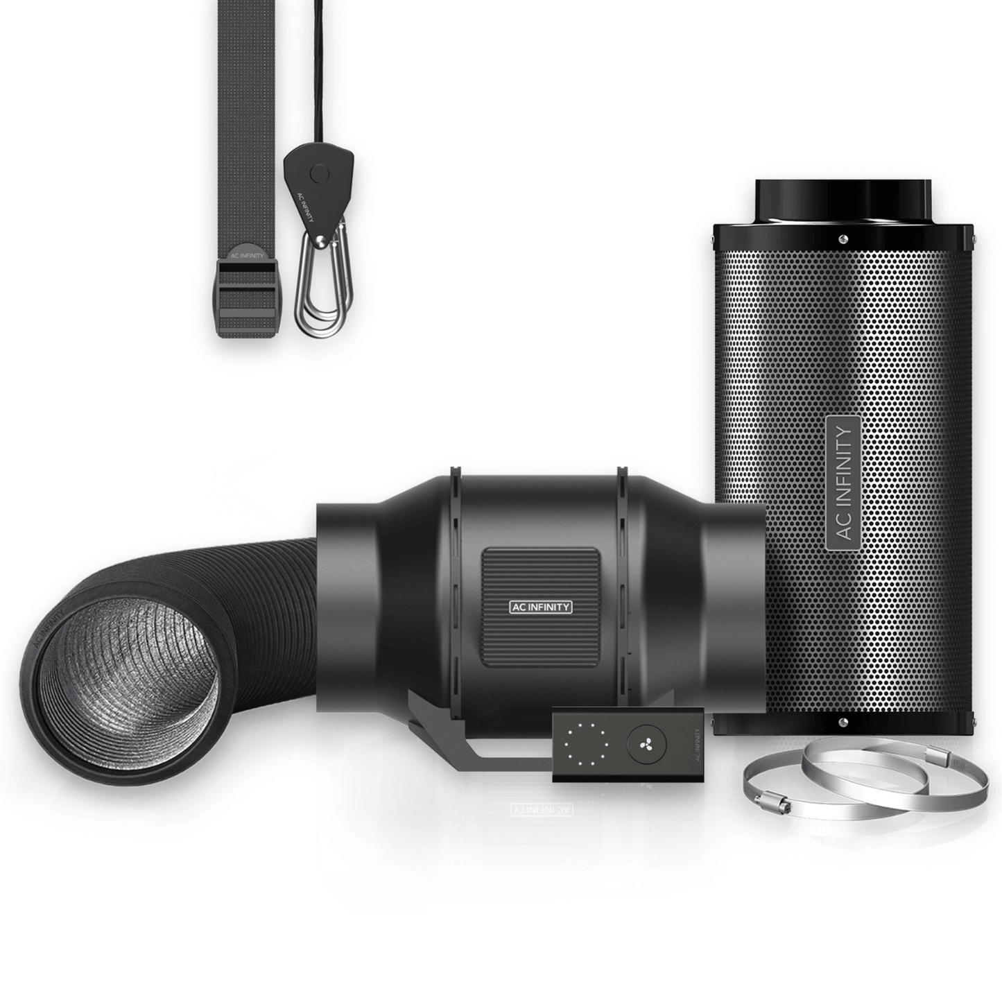 AC Infinity Air Filtration Kit 6", Inline Fan with Speed Controller, Carbon Filter & Ducting Combo AC-FKS6 Ventilation