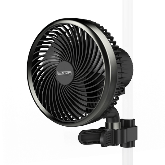 AC Infinity CLOUDRAY A6, Grow Tent Clip Fan 6" with 10 Speeds, EC-Motor, Manual Swivel AC-CCA6 Ventilation