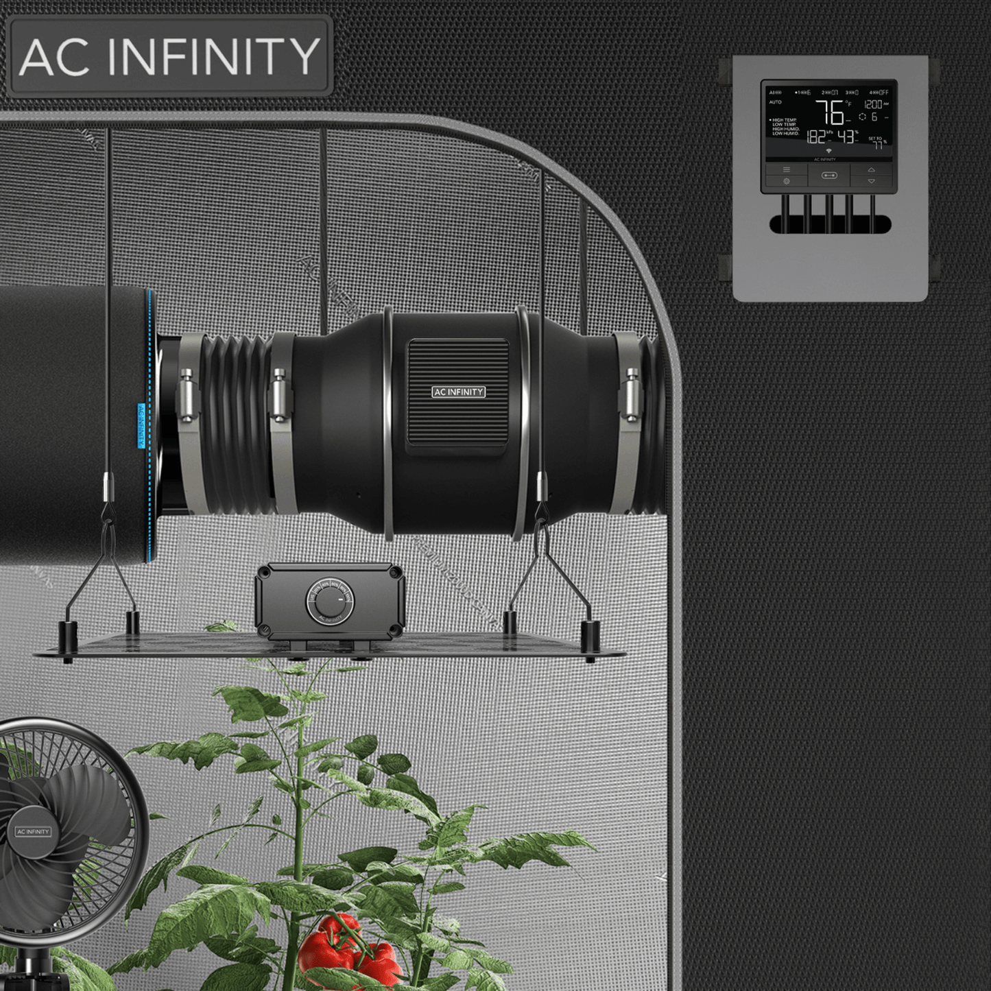 AC Infinity CONTROLLER 69 WiFi, Independent Programs for Four Devices, Dynamic Temperature, Humidity, Scheduling, Cycles, Levels Control, Data App | CTR69P | Grow Tents Depot | Climate Control | 819137023659