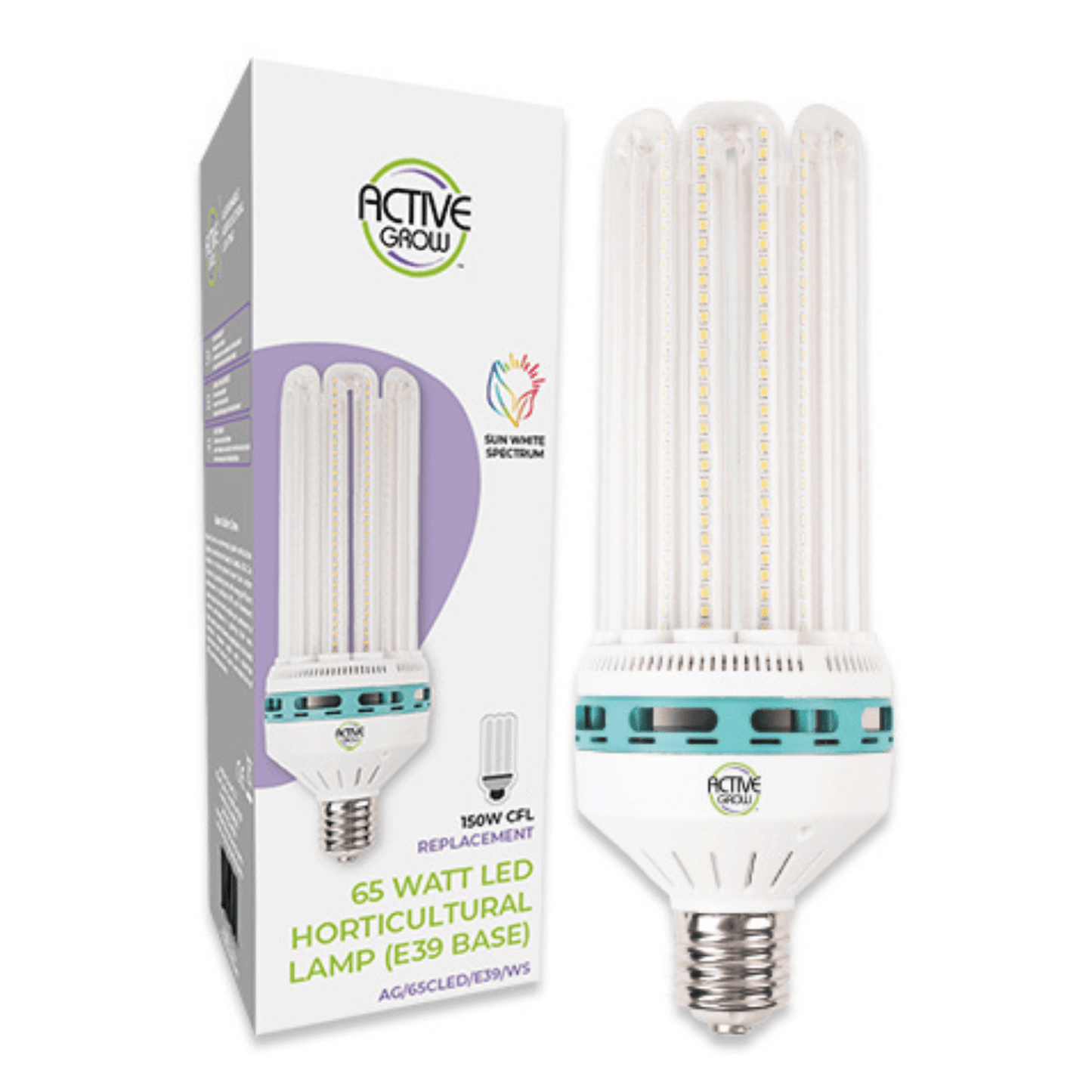 Active Grow 65W E39 Base Horticultural Lamp - Sun White Spectrum AG/65CLED/E39/WS Grow Lights 752505498706