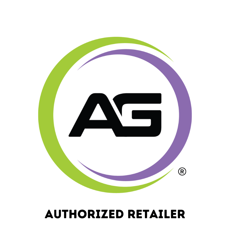 AG Authorized Retailer Logo with Green and Purple Circle