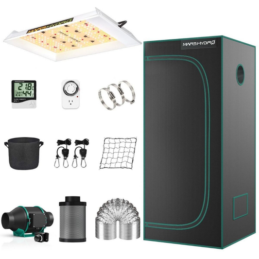 Mars Hydro TS 600 LED Grow Light + 2' x 2' Grow Tent + Inline Fan Combo with Speed Controller | MH-TS-600-SET | Grow Tents Depot | Grow Tent Kits | 0686494407084