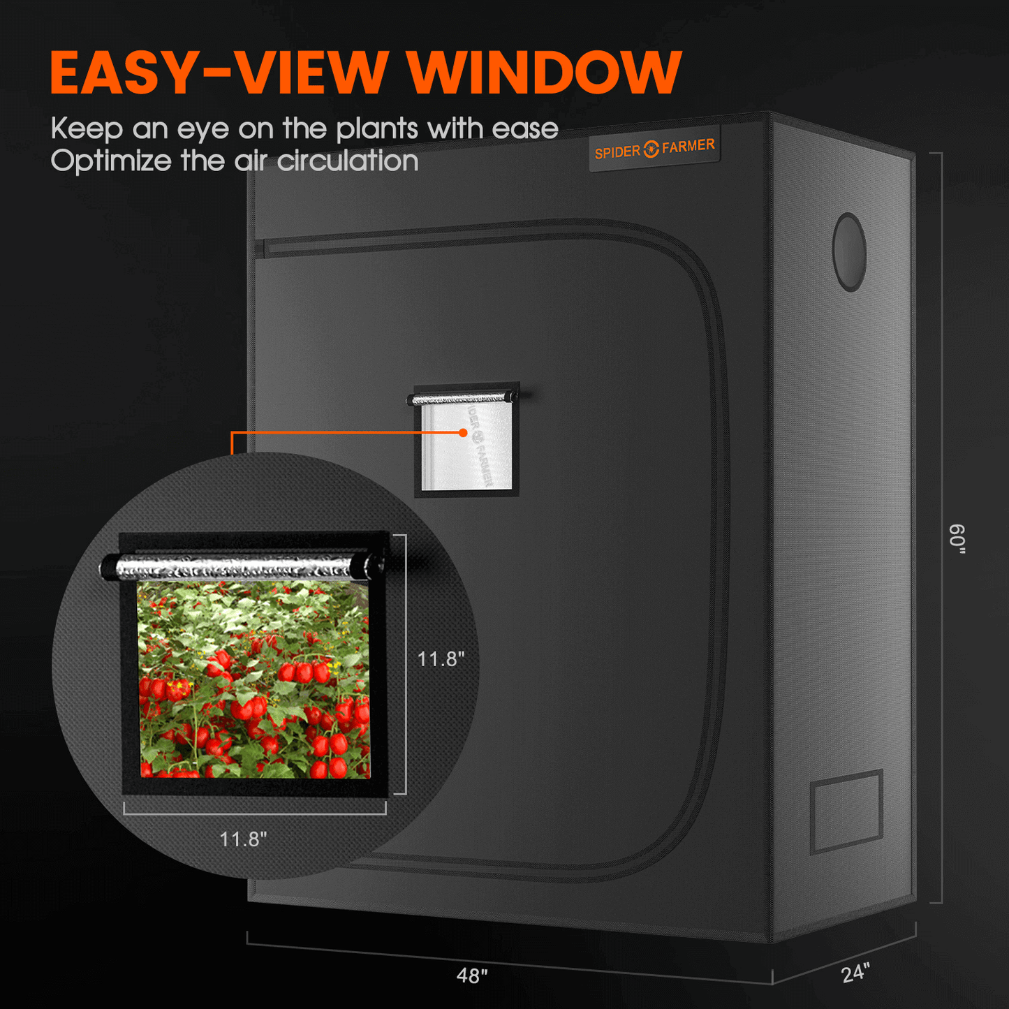 Spider Farmer 4' x 2' x 5' (120 x 60 x 150 cm) Indoor Grow Tent SPIDER-120X60X150 Grow Tents 6973280370382