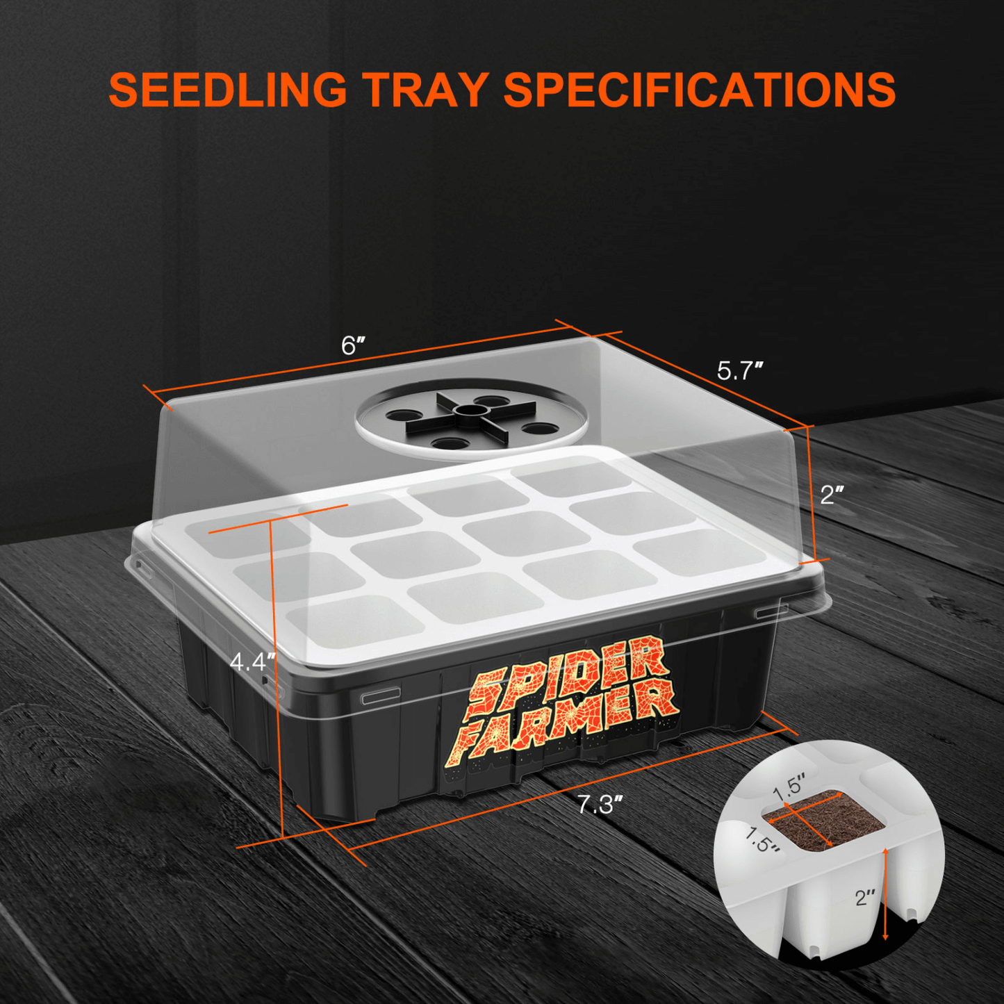 Spider Farmer Seed Starting Trays 2 Pack SPIDER-SF-SeedTray Accessories 6973280379576
