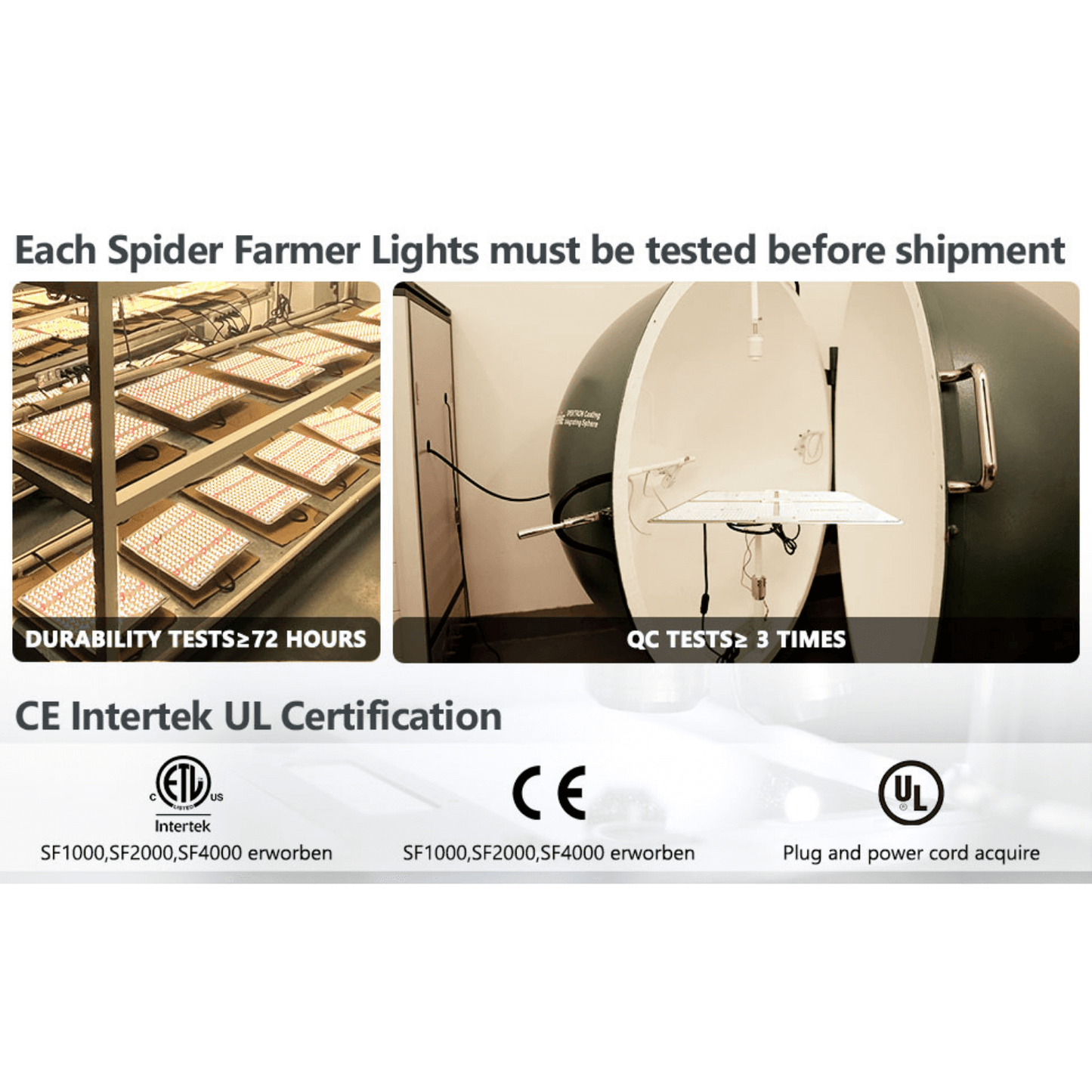 Spider Farmer SF2000 200W Dimmable Full Spectrum LED Grow Light SPIDER-SF-2000 Grow Lights 6973280370016